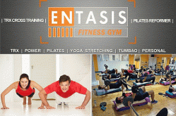 17€ μηνιαία συνδομή που περιλαμβάνει ομαδικά προγράμματα & χρήση των οργάνων εκγύμνασης στο Entasis Fitness Gym στο Αιγάλεω. Προγράμματα Pilates Mat, Abs & Hips, Aerobic, Step, Bar, Stretch, Sculpt και ακόμα προπόνηση σε Mini Group Personal, 1 Συνεδρία σε Pilates Reformer και 1 προπόνηση Cross Training! 